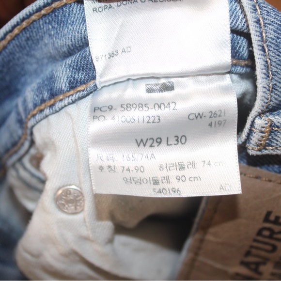 Signature by levi strauss Mens denim jeans size W29 L30 - Picture 11 of 13